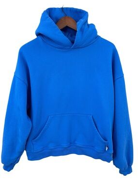 AKIMBO Club 100% Organic Cotton Oversized Hoodie Sweatshirt Blue